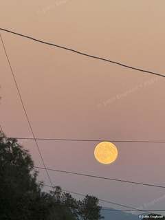 Moonrise Over the Hills, Redding – Moonrise over the hills, north Redding, CA. Oct 6, 2025. John England.